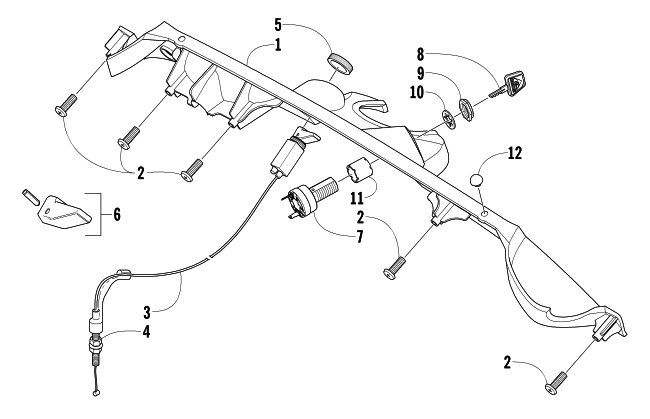 Parts Diagram for Arctic Cat 2003 FIRECAT 500 SNOWMOBILE CONSOLE AND SWITCH ASSEMBLY