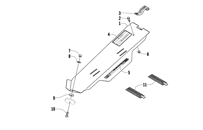 Parts Diagram for Arctic Cat 2003 FIRECAT 500 SNOWMOBILE BELT GUARD ASSEMBLY
