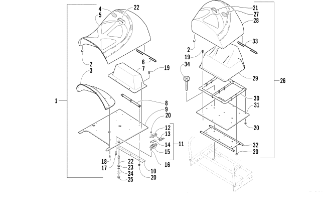 Parts Diagram for Arctic Cat 2003 BEARCAT WIDE TRACK SNOWMOBILE SEAT ASSEMBLY