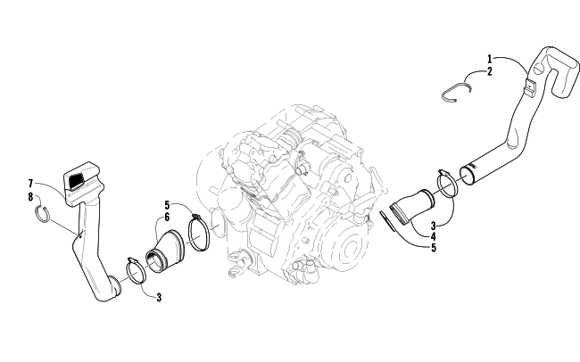 Parts Diagram for Arctic Cat 2003 500 TBX ATV CASE/BELT COOLING ASSEMBLY