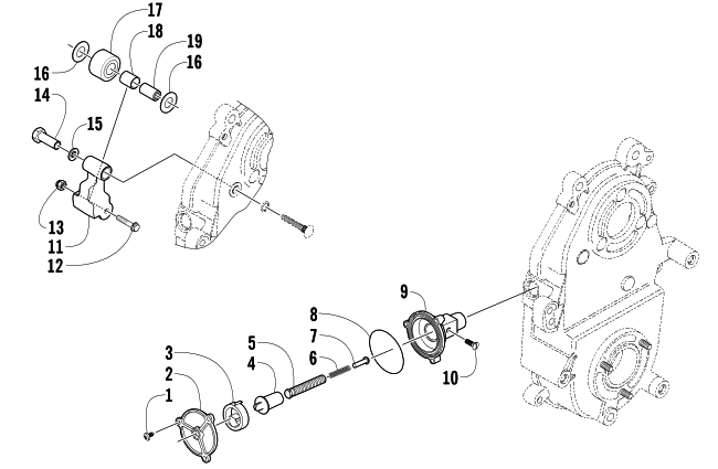 Parts Diagram for Arctic Cat 2006 Z 570 SNOWMOBILE DROPCASE CHAIN TENSION ASSEMBLY
