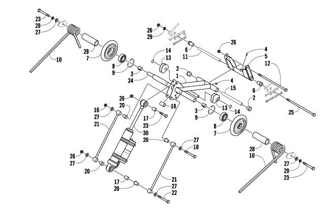 Parts Diagram for Arctic Cat 2003 FIRECAT 700 EFI SNO PRO SNOWMOBILE REAR SUSPENSION REAR ARM ASSEMBLY