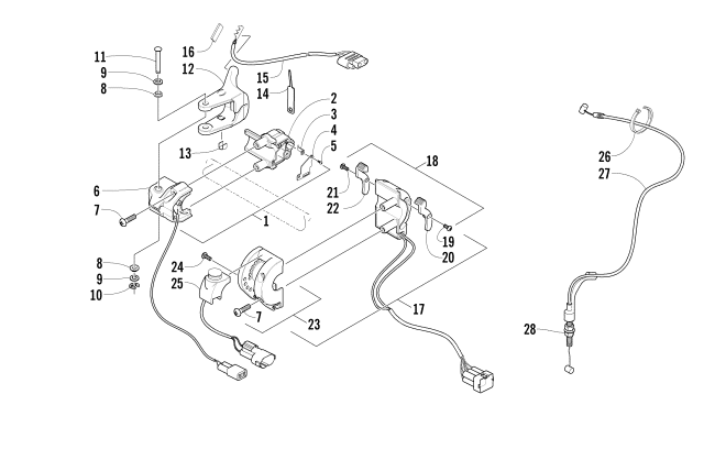 Parts Diagram for Arctic Cat 2004 SABERCAT 600 EFI SNOWMOBILE CONTROL ASSEMBLY