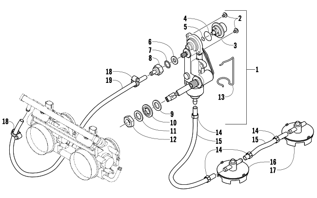 Parts Diagram for Arctic Cat 2003 FIRECAT 700 EFI SNOWMOBILE FUEL PUMP ASSEMBLY