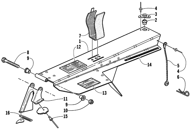 Parts Diagram for Arctic Cat 2003 ZR 900 () SNOWMOBILE BELT GUARD ASSEMBLY