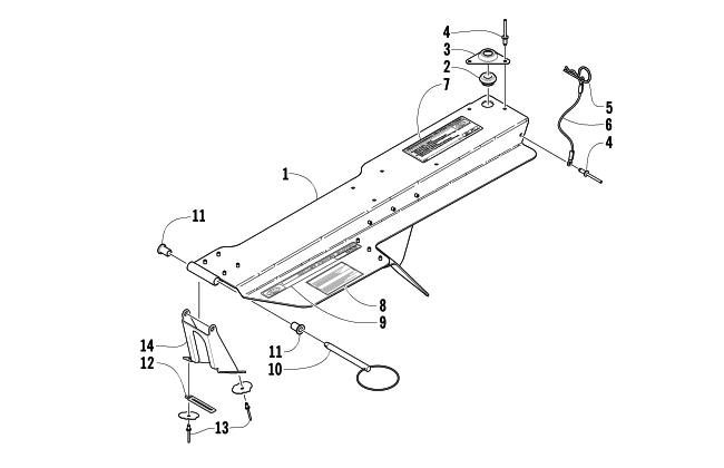 Parts Diagram for Arctic Cat 2003 4-STROKE TRAIL SNOWMOBILE BELT GUARD ASSEMBLY