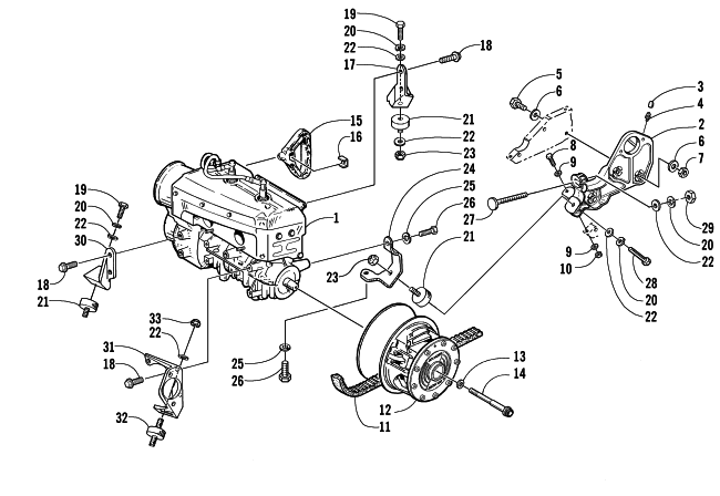 Parts Diagram for Arctic Cat 2003 Z 370 SNOWMOBILE ENGINE AND RELATED PARTS