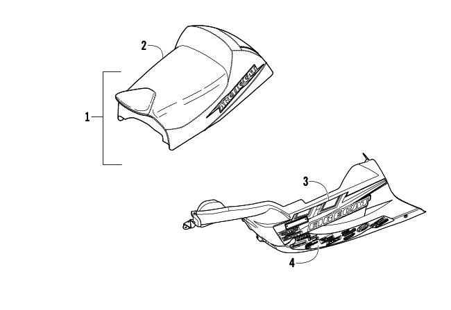 Parts Diagram for Arctic Cat 2003 FIRECAT 700 EFI SNO PRO SNOWMOBILE BELLY PAN AND SEAT ASSEMBLIES