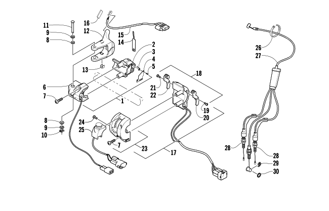Parts Diagram for Arctic Cat 2003 Z 440 SNO PRO SNOWMOBILE CONTROL ASSEMBLY