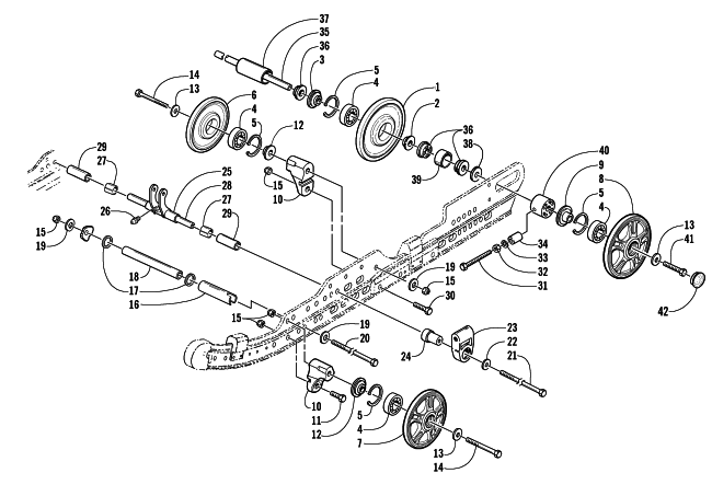 Parts Diagram for Arctic Cat 2003 Z 440 SNO PRO SNOWMOBILE IDLER WHEEL ASSEMBLY