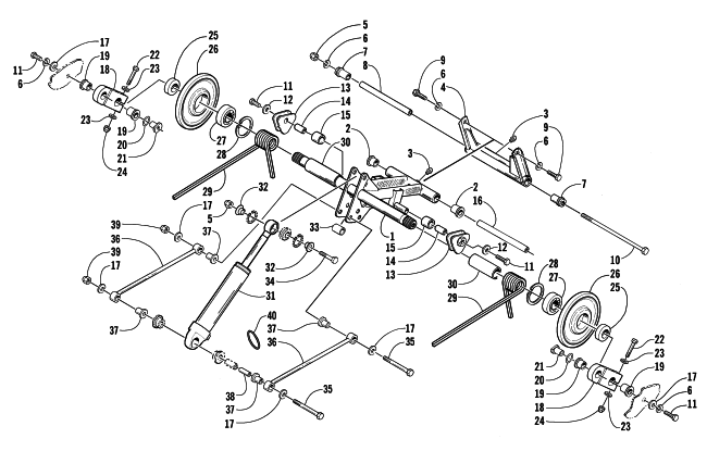 Parts Diagram for Arctic Cat 2003 Z 440 SNO PRO SNOWMOBILE REAR SUSPENSION REAR ARM ASSEMBLY