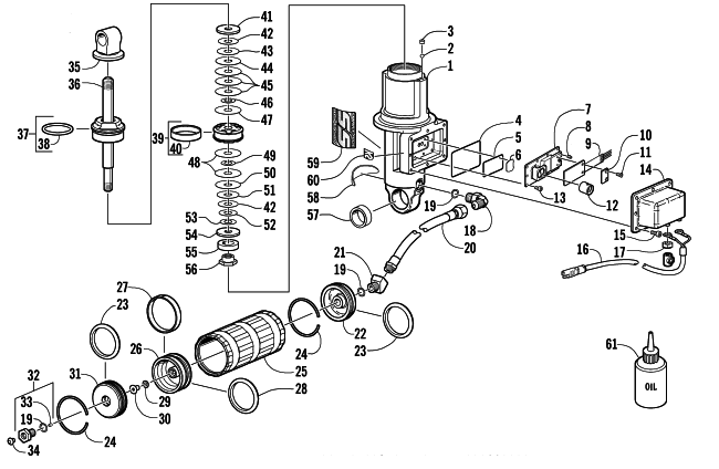 Parts Diagram for Arctic Cat 2003 ZL 800 EFI SS () SNOWMOBILE REAR SUSPENSION FRONT ARM SHOCK ABSORBER
