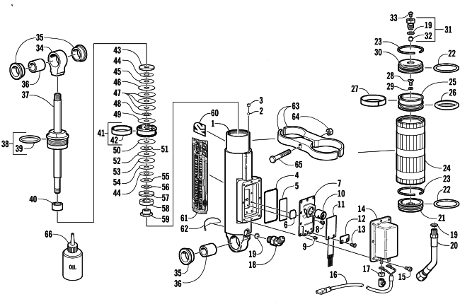 Parts Diagram for Arctic Cat 2003 ZL 800 EFI SS () SNOWMOBILE REAR SUSPENSION REAR ARM SHOCK ABSORBER