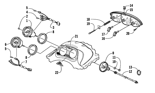 Parts Diagram for Arctic Cat 2003 Z 440 SNO PRO SNOWMOBILE HEADLIGHT AND INSTRUMENTS