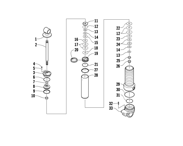 Parts Diagram for Arctic Cat 2003 Z 440 SNO PRO SNOWMOBILE REAR SUSPENSION FRONT ARM SHOCK ABSORBER