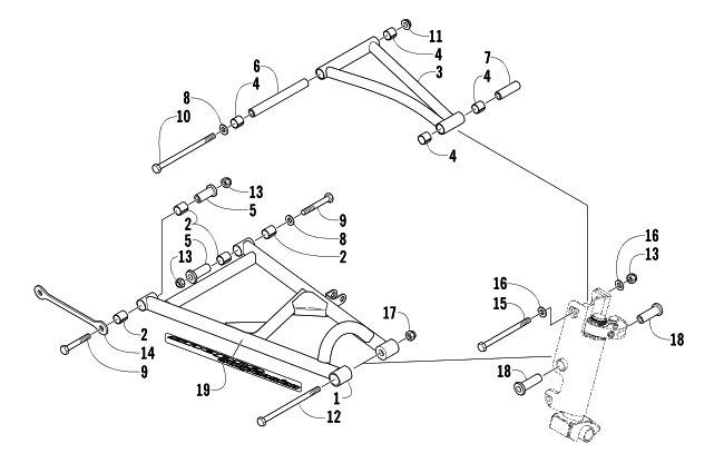 Parts Diagram for Arctic Cat 2003 440 SNO PRO L/C SNOWMOBILE A-ARM ASSEMBLY