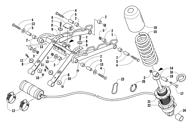 Parts Diagram for Arctic Cat 2003 440 SNO PRO L/C SNOWMOBILE REAR SUSPENSION FRONT ARM ASSEMBLY
