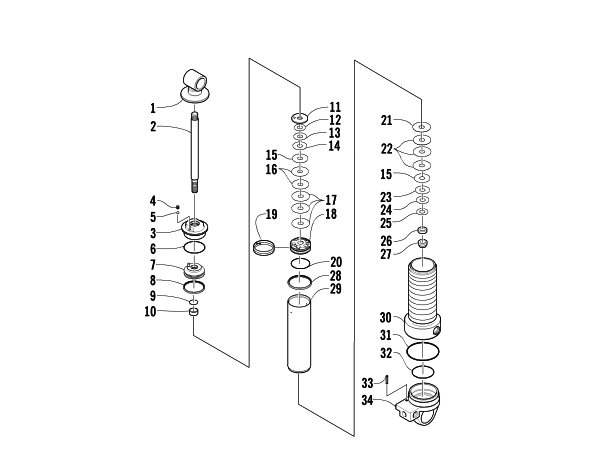 Parts Diagram for Arctic Cat 2003 440 SNO PRO L/C SNOWMOBILE REAR SUSPENSION FRONT ARM SHOCK ABSORBER