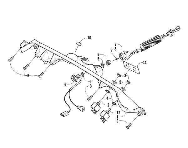 Parts Diagram for Arctic Cat 2003 440 SNO PRO L/C SNOWMOBILE CONSOLE AND SWITCH ASSEMBLY