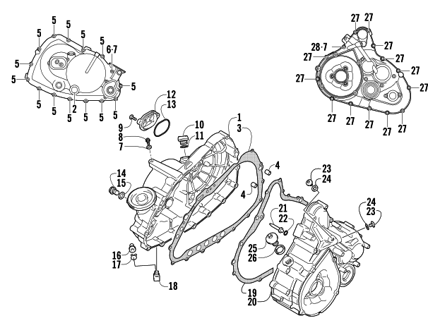 Parts Diagram for Arctic Cat 2003 500 FIS MANUAL TRANSMISSION ( - MRP) ATV CRANKCASE COVER ASSEMBLY