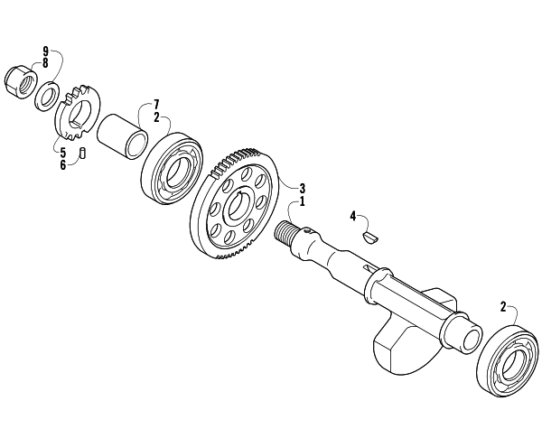 Parts Diagram for Arctic Cat 2004 500 MANUAL TRANSMISSION 4X4 FIS MRP ATV CRANK BALANCER ASSEMBLY