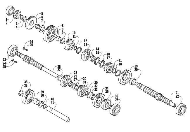 Parts Diagram for Arctic Cat 2009 500 4X4 MANUAL ATV TRANSMISSION ASSEMBLY