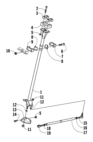 Parts Diagram for Arctic Cat 2004 PANTHER 570 SNOWMOBILE STEERING POST ASSEMBLY