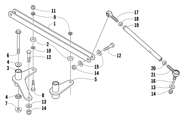Parts Diagram for Arctic Cat 2004 MOUNTAIN CAT 900 159 SNOWMOBILE TIE ROD ASSEMBLY