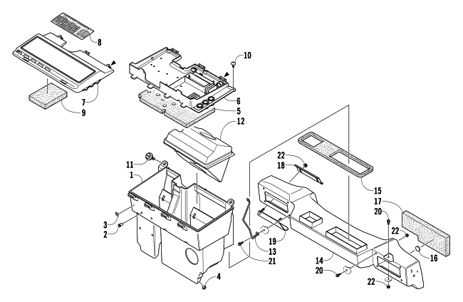 Parts Diagram for Arctic Cat 2004 Z 370 SNOWMOBILE AIR SILENCER ASSEMBLY