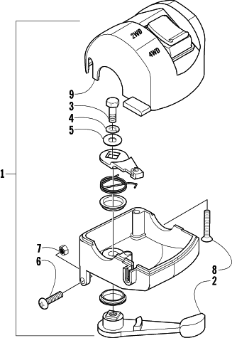 Parts Diagram for Arctic Cat 2007 650 H1 AUTOMATIC TRANSMISSION 4X4 FIS LE ATV THROTTLE CASE ASSEMBLY