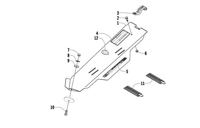 Parts Diagram for Arctic Cat 2004 FIRECAT 600 EFI EARLY BUILD SNOWMOBILE BELT GUARD ASSEMBLY