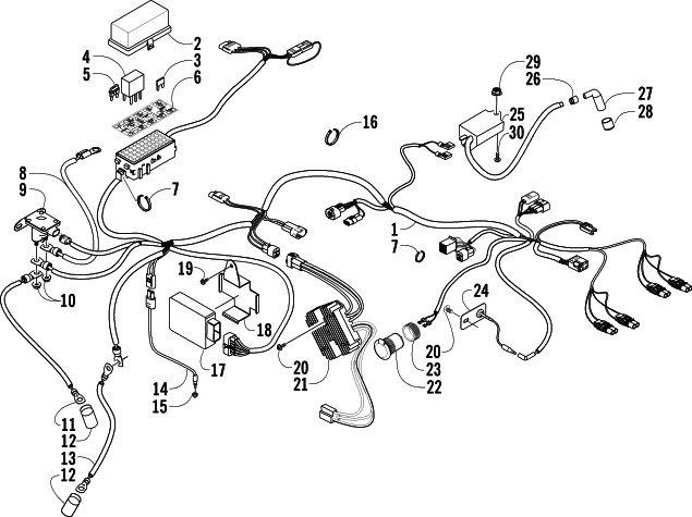 Parts Diagram for Arctic Cat 2004 400 AUTOMATIC TRANSMISSION 4X4 FIS MRP ATV WIRING HARNESS ASSEMBLY