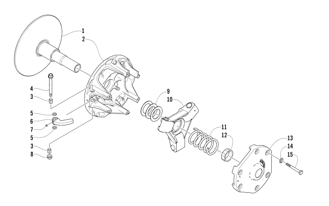Parts Diagram for Arctic Cat 2005 ZR 900 SNO PRO SNOWMOBILE DRIVE CLUTCH