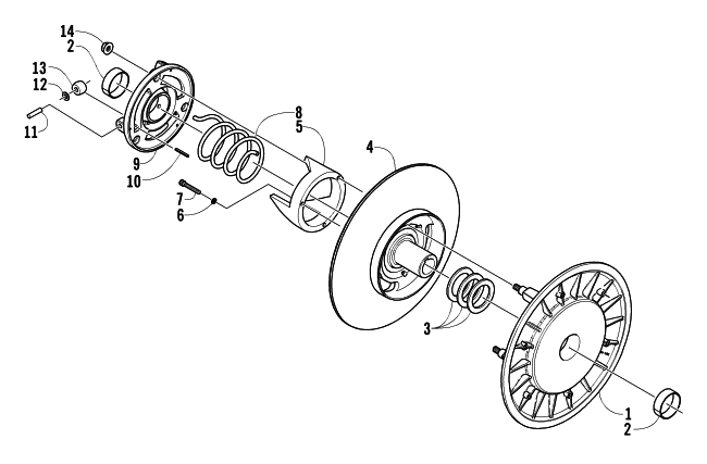 Parts Diagram for Arctic Cat 2006 Z 570 LX SNOWMOBILE DRIVEN CLUTCH