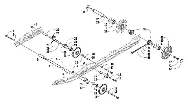 Parts Diagram for Arctic Cat 2004 MOUNTAIN CAT 570 SNOWMOBILE IDLER WHEEL ASSEMBLY