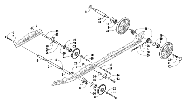 Parts Diagram for Arctic Cat 2004 MOUNTAIN CAT 900 EFI 151 SNOWMOBILE IDLER WHEEL ASSEMBLY