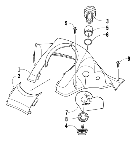 Parts Diagram for Arctic Cat 2005 ZR 900 EFI SNOWMOBILE CONSOLE AND SWITCH ASSEMBLY