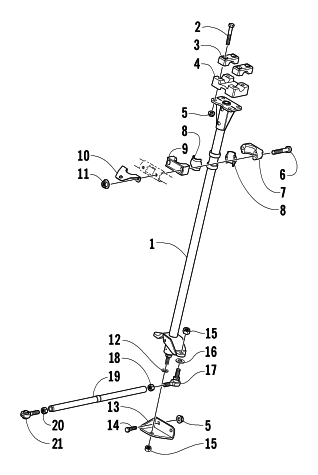 Parts Diagram for Arctic Cat 2004 PANTERA 800 EFI SNOWMOBILE STEERING POST ASSEMBLY