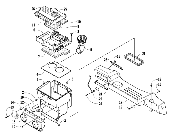 Parts Diagram for Arctic Cat 2004 PANTERA 800 EFI SNOWMOBILE AIR SILENCER ASSEMBLY