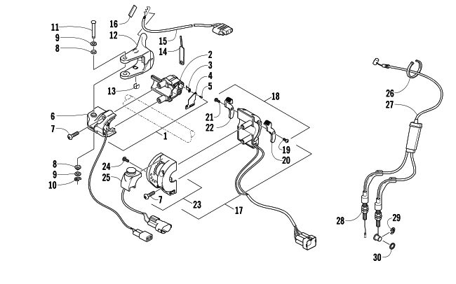 Parts Diagram for Arctic Cat 2004 SABERCAT 600 SNOWMOBILE CONTROL ASSEMBLY