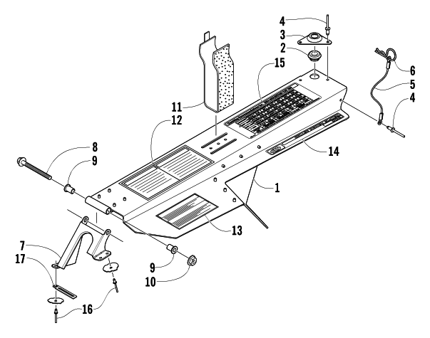 Parts Diagram for Arctic Cat 2005 KING CAT 900 SNOWMOBILE BELT GUARD ASSEMBLY