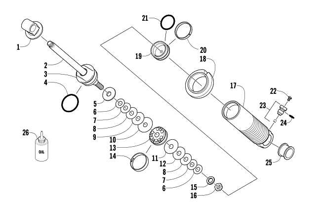 Parts Diagram for Arctic Cat 2004 FIRECAT 700 EFI EXT SNOWMOBILE REAR SUSPENSION FRONT ARM SHOCK ABSORBER