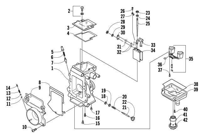 Parts Diagram for Arctic Cat 2005 KING CAT 900 SNOWMOBILE CARBURETOR - INTERNAL PARTS
