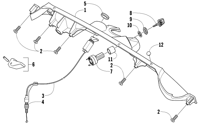 Parts Diagram for Arctic Cat 2004 FIRECAT 700 SNOWMOBILE CONSOLE AND SWITCH ASSEMBLY