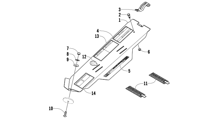 Parts Diagram for Arctic Cat 2005 FIRECAT 700 SNO PRO SNOWMOBILE BELT GUARD ASSEMBLY