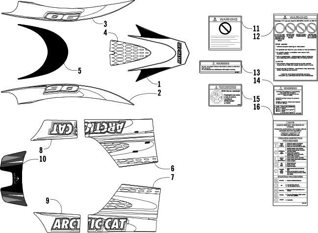 Parts Diagram for Arctic Cat 2004 90 Y-12 YOUTH 4-STROKE ATV DECALS