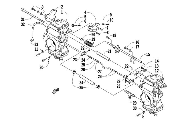 Parts Diagram for Arctic Cat 2006 FIRECAT 500 SNOWMOBILE CARBURETOR - EXTERNAL PARTS