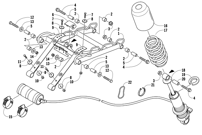Parts Diagram for Arctic Cat 2004 FIRECAT 700 SNO PRO 1 SNOWMOBILE REAR SUSPENSION FRONT ARM ASSEMBLY