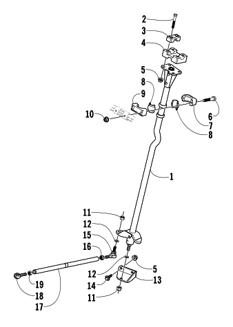 Parts Diagram for Arctic Cat 2005 BEARCAT WIDE TRACK SNOWMOBILE STEERING POST ASSEMBLY