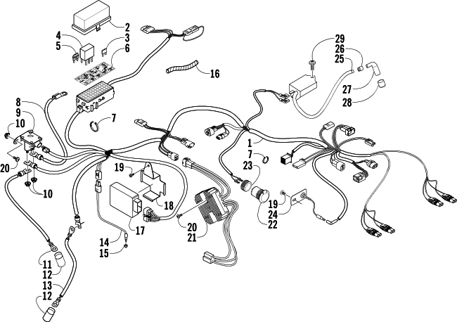 Parts Diagram for Arctic Cat 2004 400 AUTOMATIC TRANSMISSION 4X4 TBX ATV WIRING HARNESS ASSEMBLY